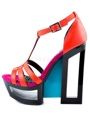 Multi-Color-T-Strap-Color-Block-Wedge-Shoes-for-Woman-265790-1